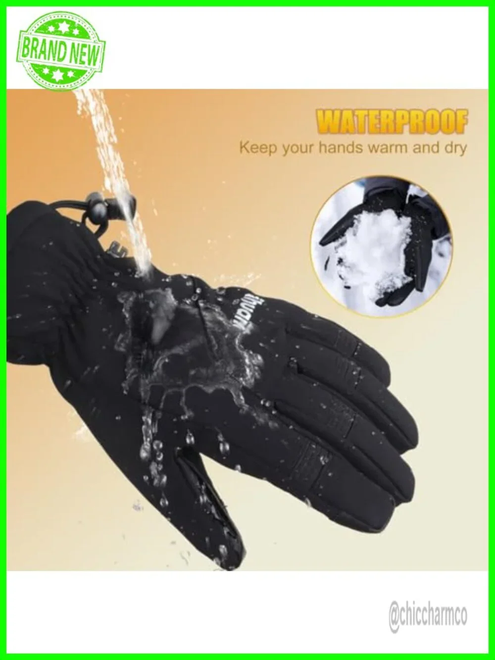 Waterproof Winter Gloves Unisex Touch Screen Thermal Driving Skiing Hiking